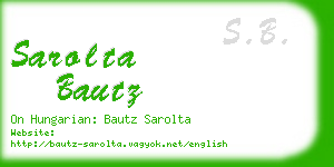 sarolta bautz business card